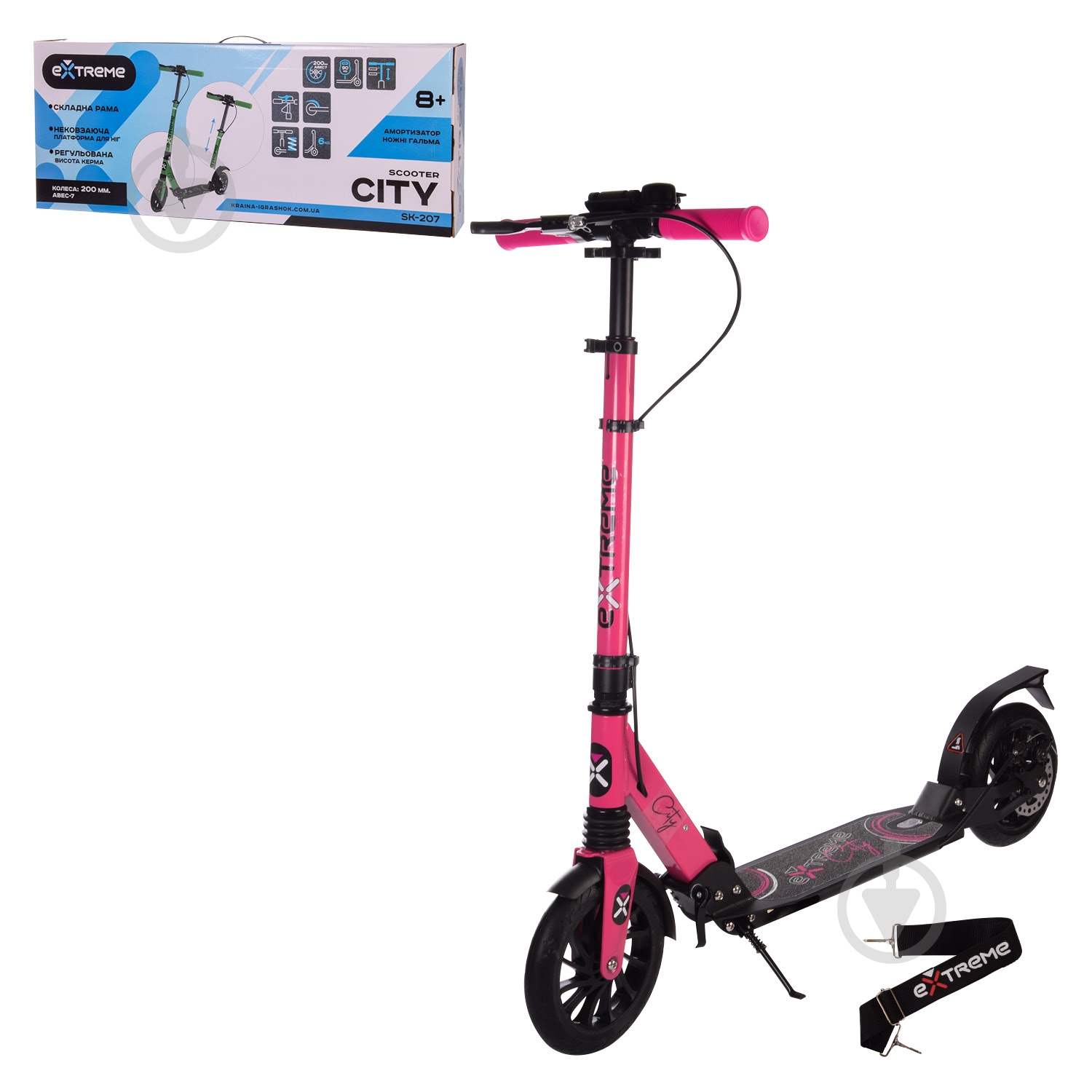 Самокат Extreme Motion City красный SK207 RED - фото 1