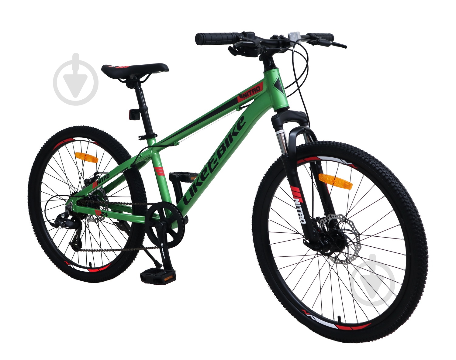 Велосипед Like2bike 24" 12.5"(32 см) Nitro A212408 зеленый - фото 1 Велосипед Like2bike 24" 12.5"(32 см) Nitro A212408 зеленый - фото 1