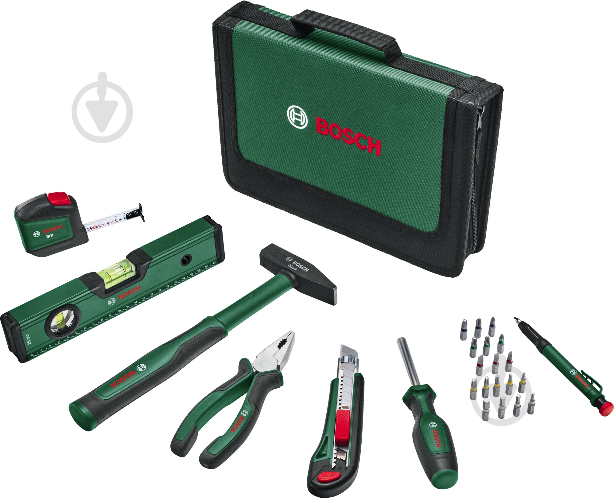 Набор ручного инструмента Bosch 25 шт. 1600A02BY6 - фото 1 Набор ручного инструмента Bosch 25 шт. 1600A02BY6 - фото 1