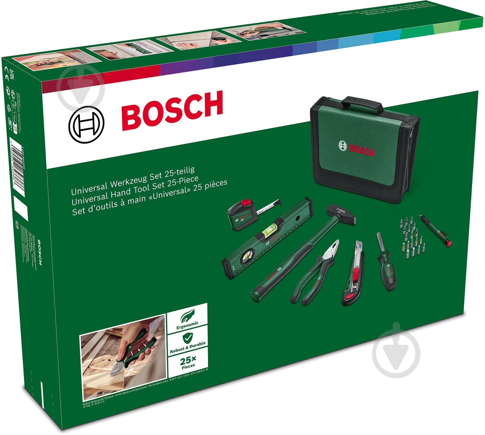 Набор ручного инструмента Bosch 25 шт. 1600A02BY6 - фото 4 Набор ручного инструмента Bosch 25 шт. 1600A02BY6 - фото 4