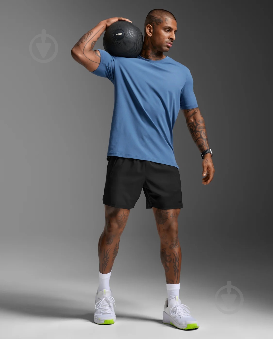 Майка 2XU Motion Cotton Flex Tee MR7427a_IND/IND р.S синий - фото 6