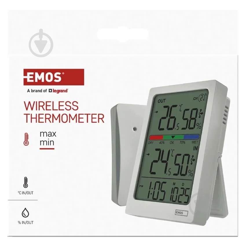 Термометр-гигрометр Emos E0558W с беспроводным датчиком - фото 15