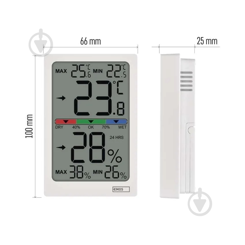 Термометр-гігрометр Emos E0558 цифровий - фото 6 Термометр-гігрометр Emos E0558 цифровий - фото 6