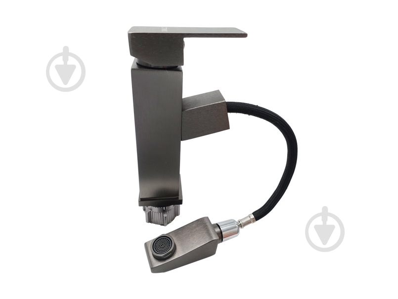 Смеситель для умывальника MILLZ выдвижной излив спецпокрытие серый MRS-AL-B10 (gray) - фото 2 Смеситель для умывальника MILLZ выдвижной излив спецпокрытие серый MRS-AL-B10 (gray) - фото 2