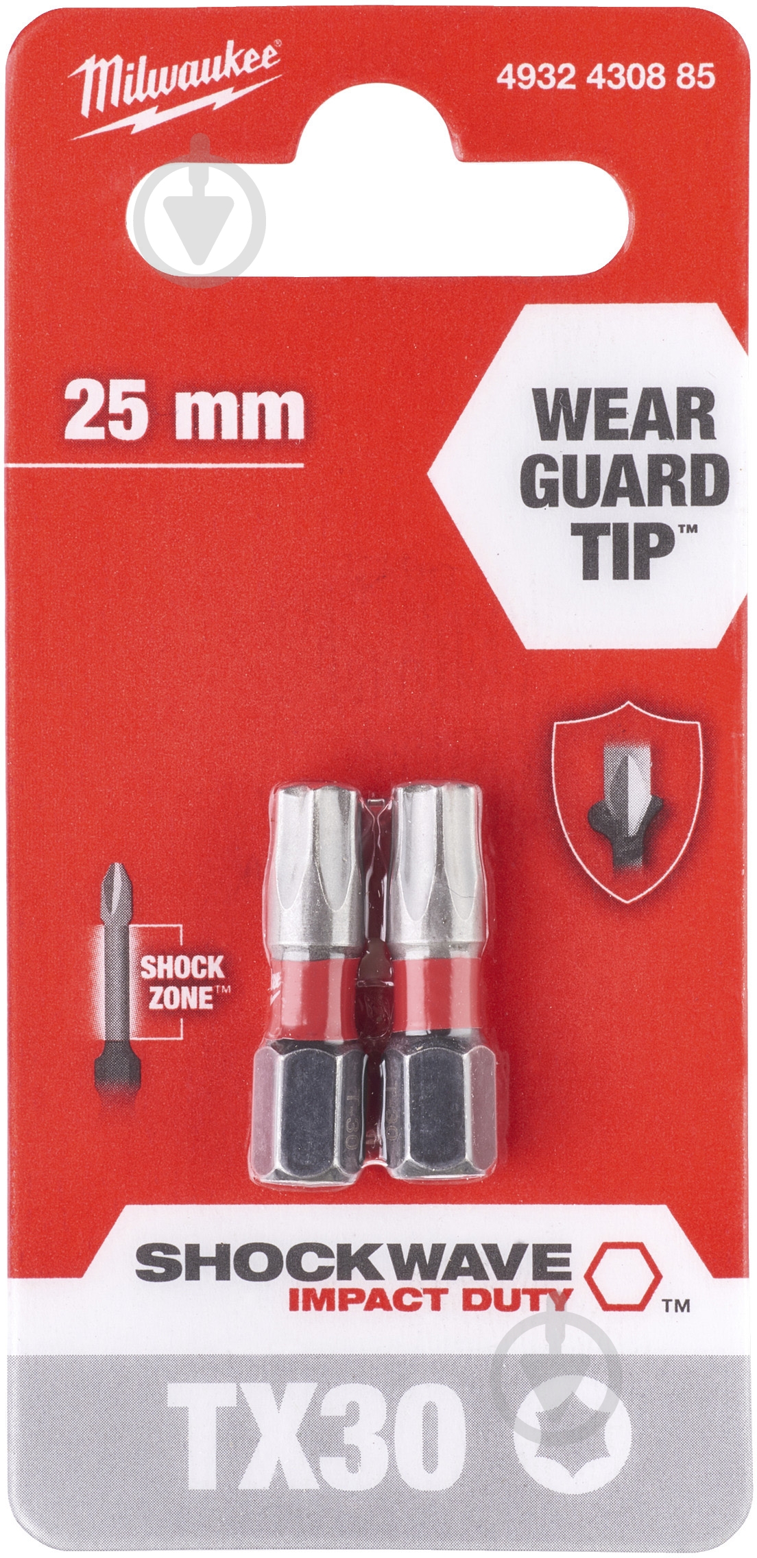 Бита Milwaukee Torx 2 шт. 4932430885 - фото 1