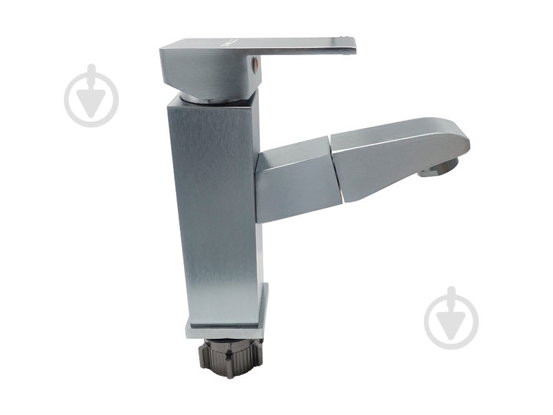 Смеситель для умывальника MILLZ выдвижной излив спецпокрытие серебро MRS-AL-B10 (silver) - фото 5