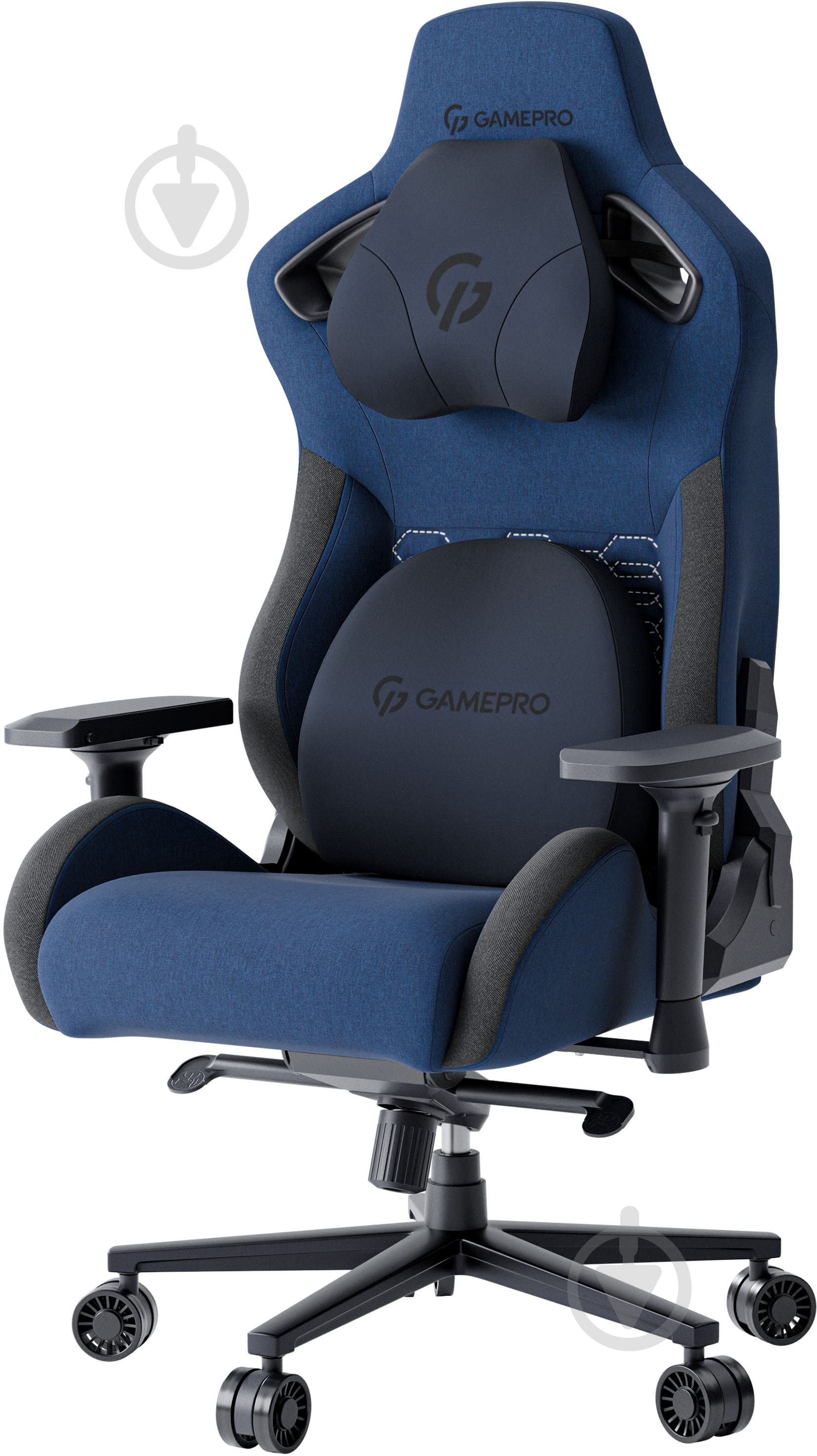 Крісло ігрове GamePro GC900DB Size XL Fabric Dark Blue - фото 5