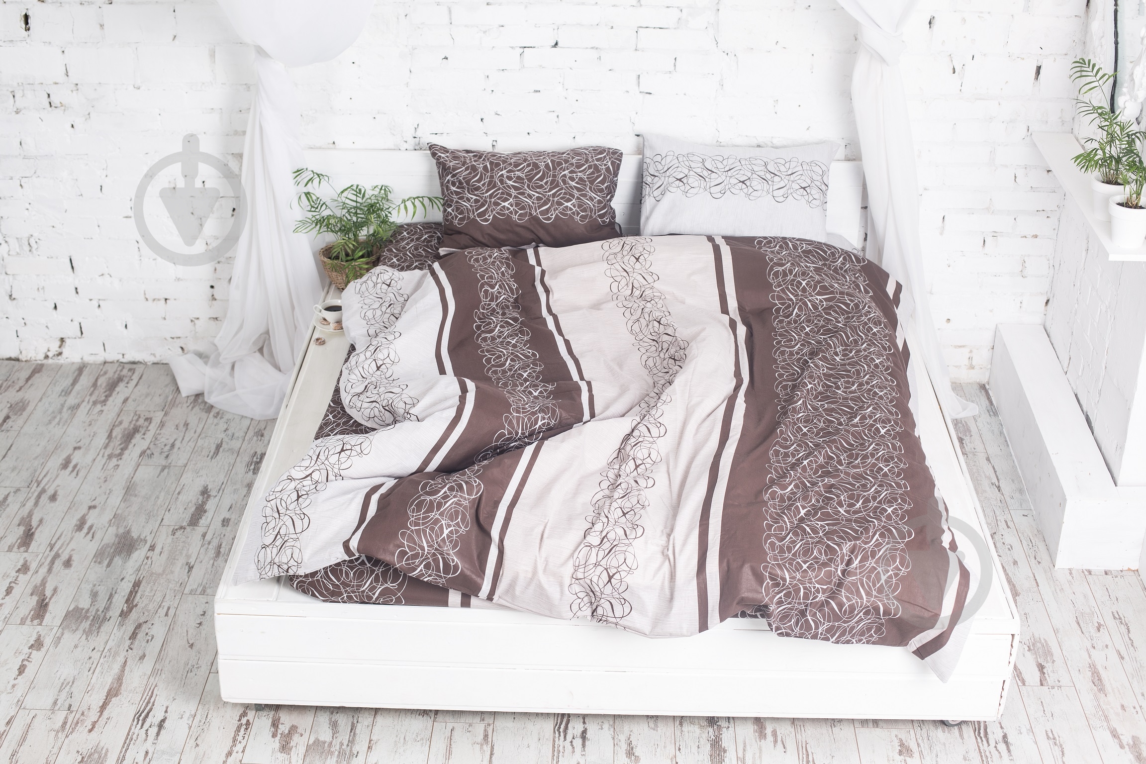 Комплект постельного белья 2.0 Евро Cord коричневый Ecotton - фото 1 Комплект постельного белья 2.0 Евро Cord коричневый Ecotton - фото 1