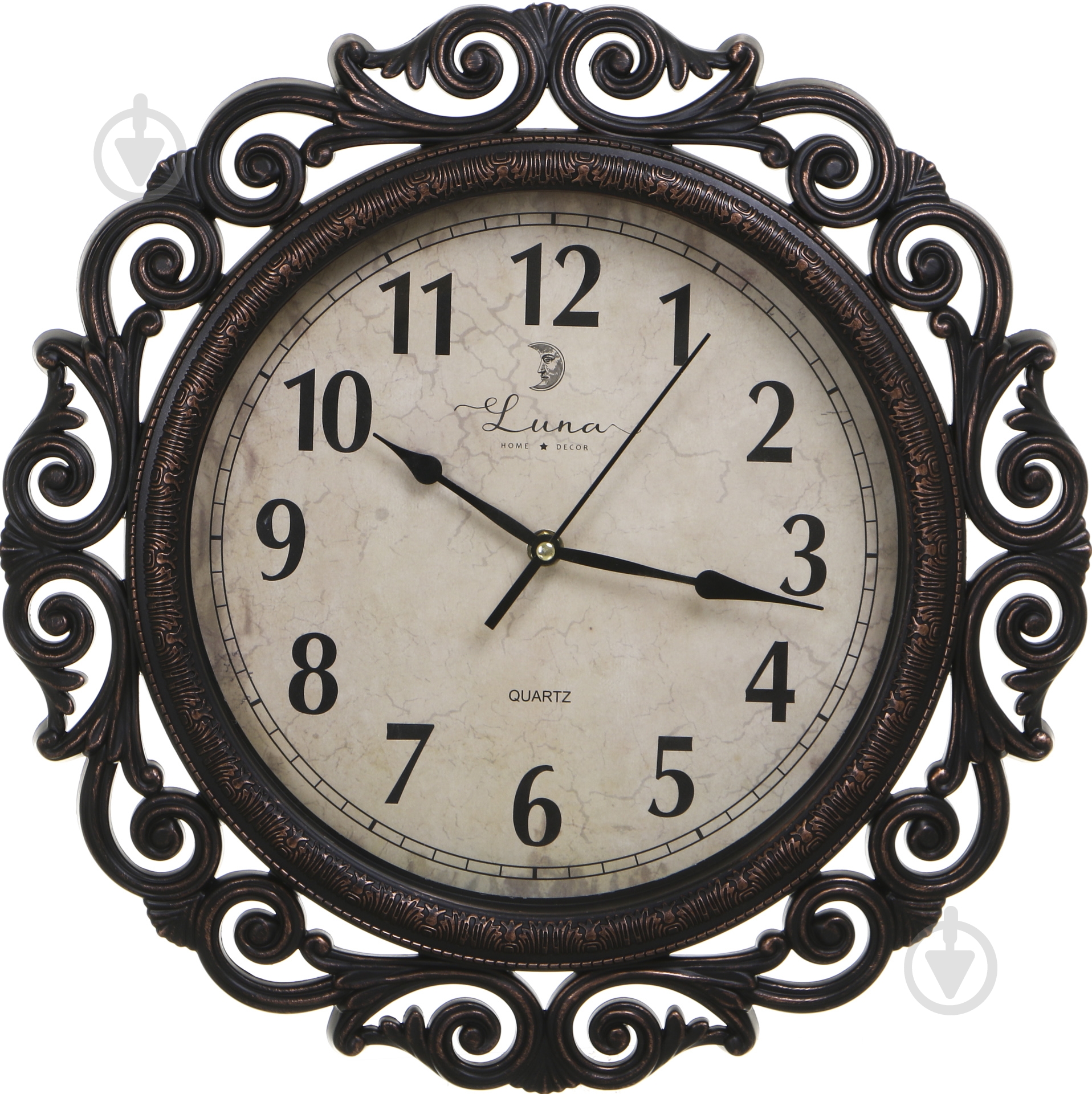 Часы Pattern 40,5x4,6 см античный черный Luna - фото 1 Часы Pattern 40,5x4,6 см античный черный Luna - фото 1