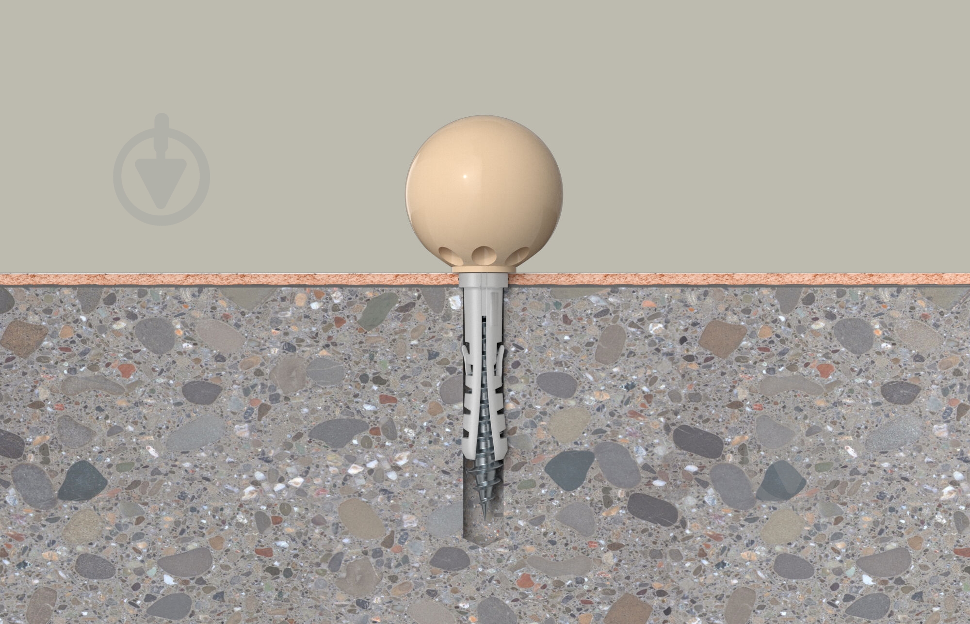 Обмежувач ходу дверей fischer TS 8BG (534128) бежевий - фото 4