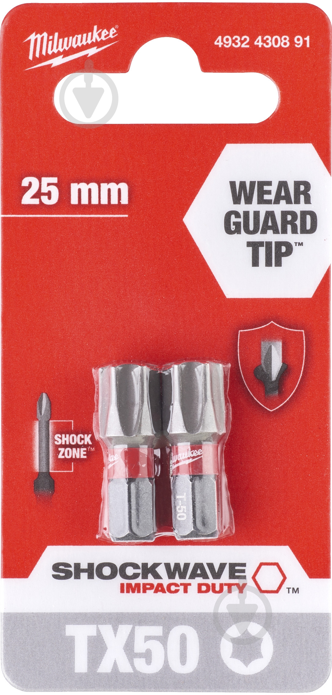 Бита Milwaukee Torx 2 шт. 4932430891 - фото 1