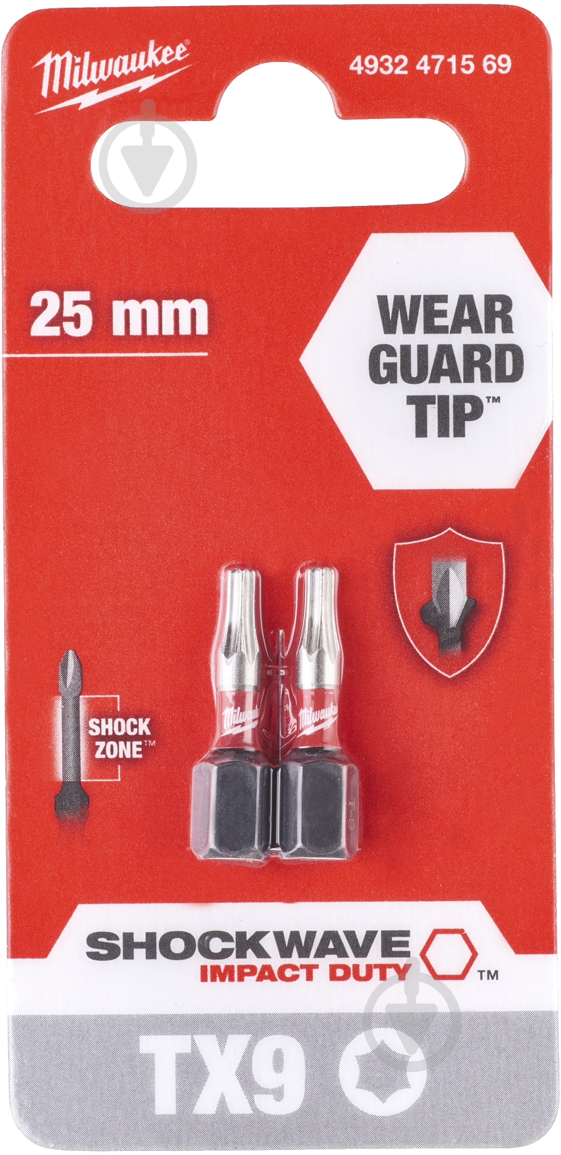 Бита Milwaukee Torx 2 шт. 4932471569 - фото 1