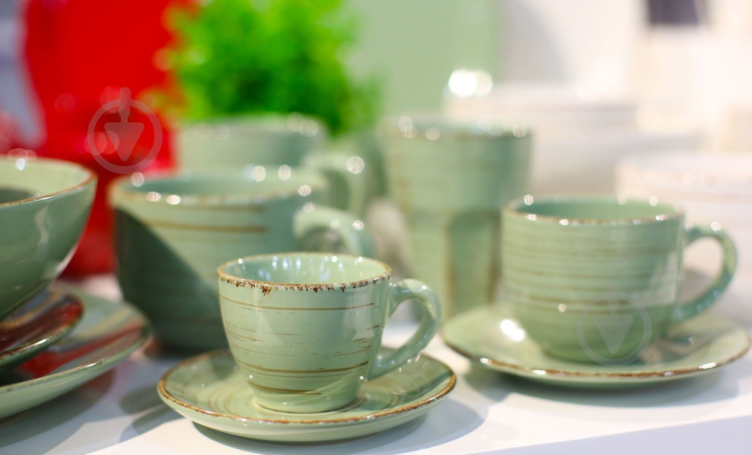 Чашка з блюдцем Bella Vita Antique Green 220 мл - фото 2