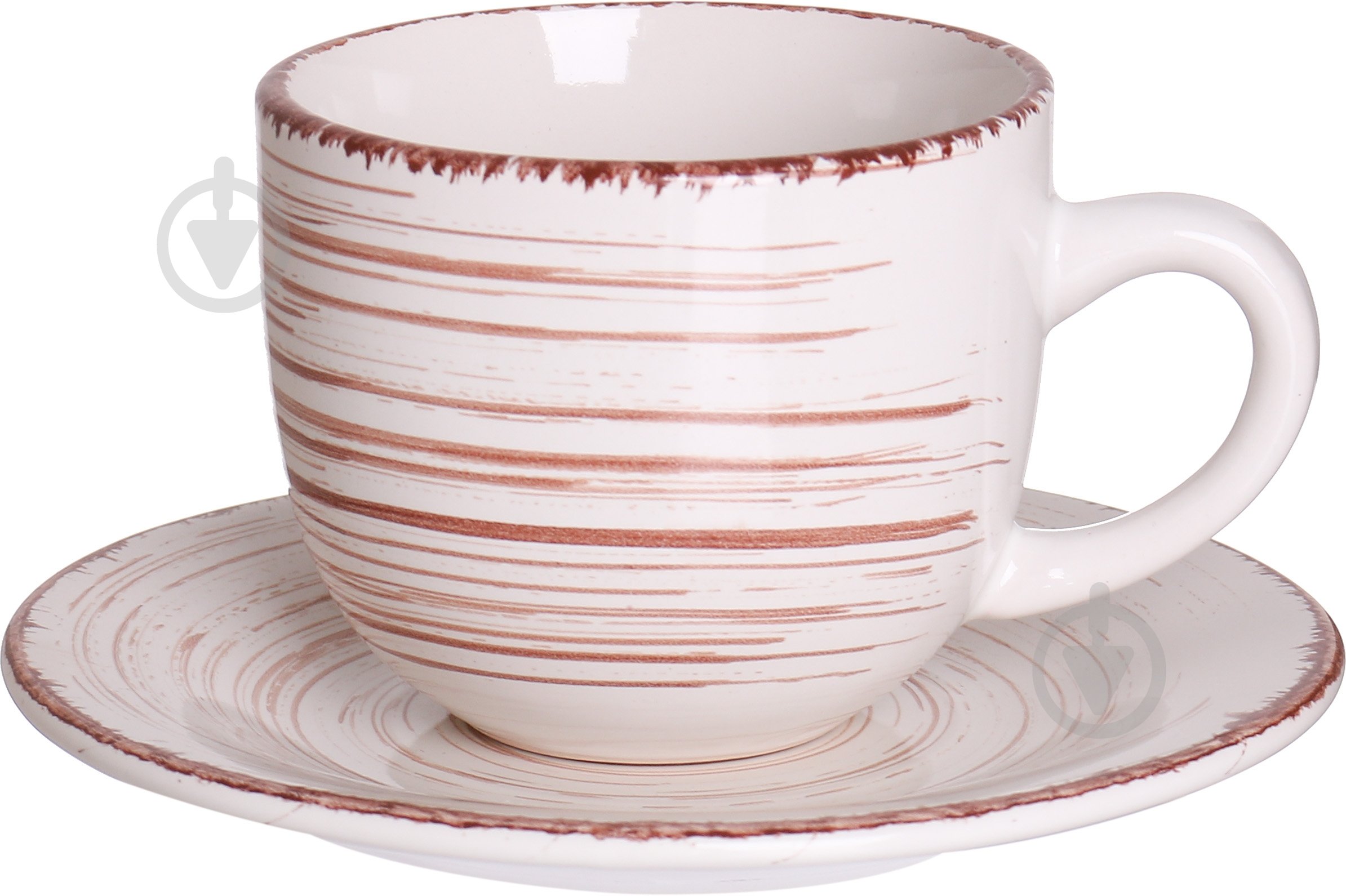 Чашка з блюдцем Bella Vita Antique White 220 мл - фото 1