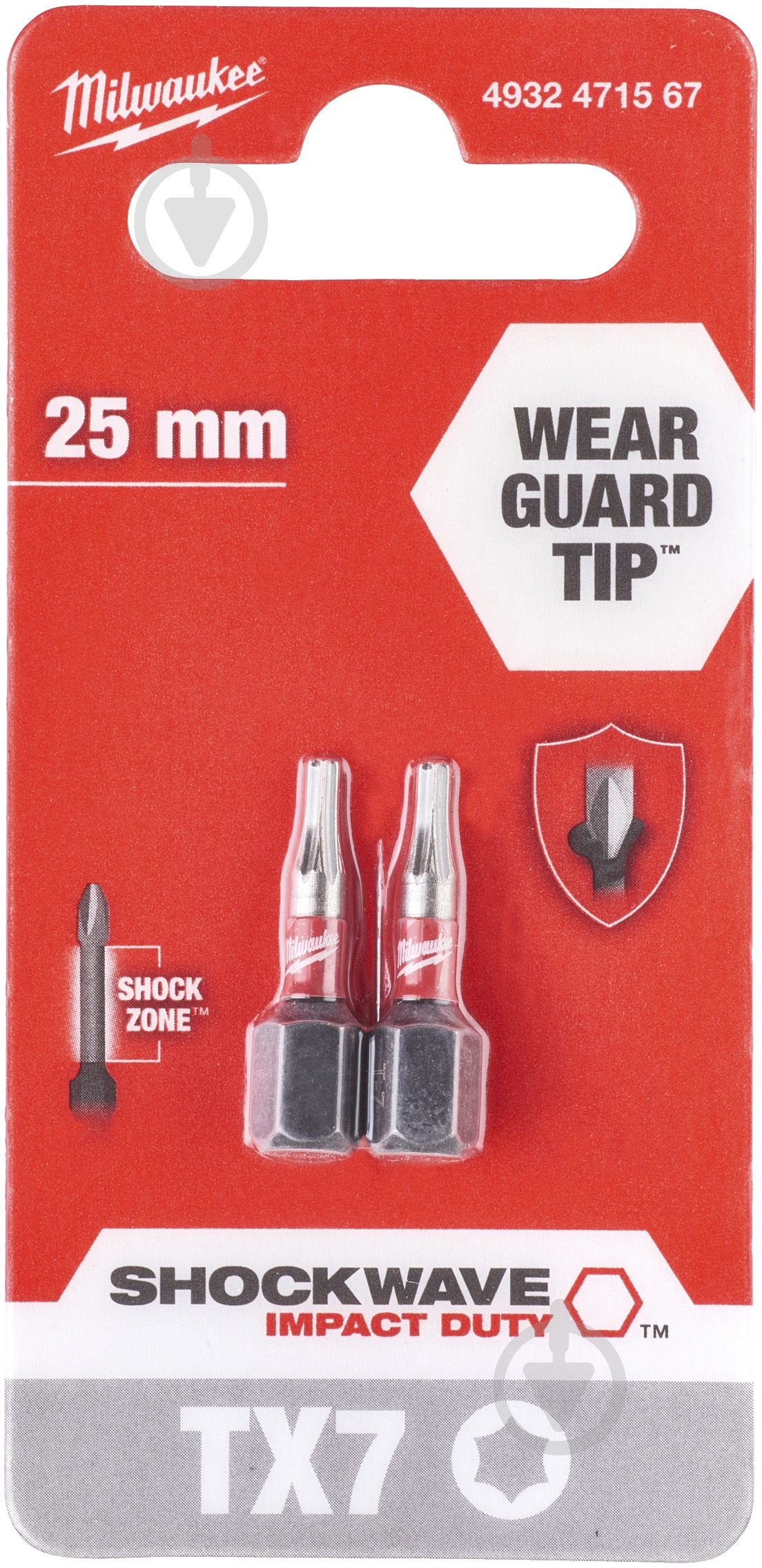 Бита Milwaukee Torx 2 шт. 4932471567 - фото 1