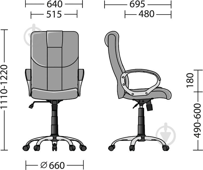 Крісло Nowy Styl Marell TILT CHR68 (CH) ECO-31 темно-коричневий - фото 4