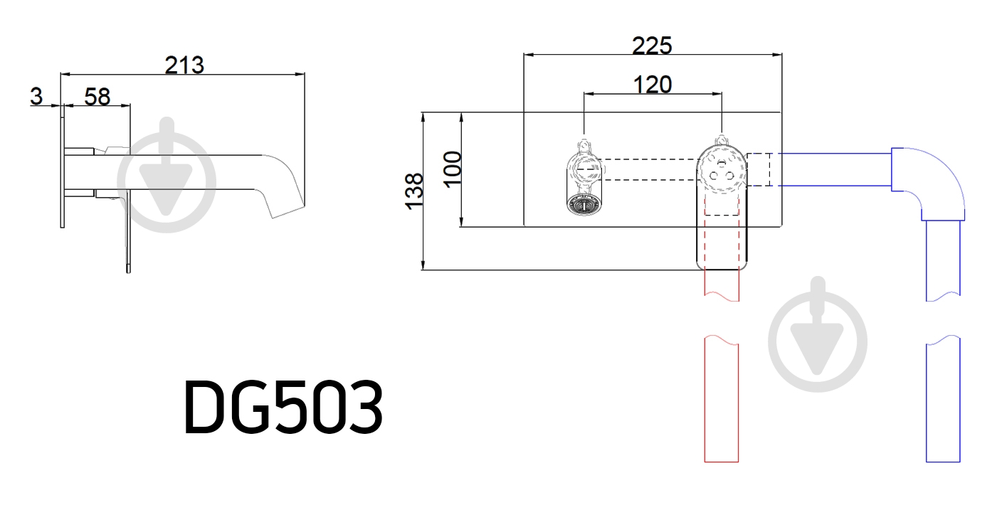 Смеситель для умывальника AiM скрытого монтажа черный-матовый DG503 matte black - фото 2 Смеситель для умывальника AiM скрытого монтажа черный-матовый DG503 matte black - фото 2