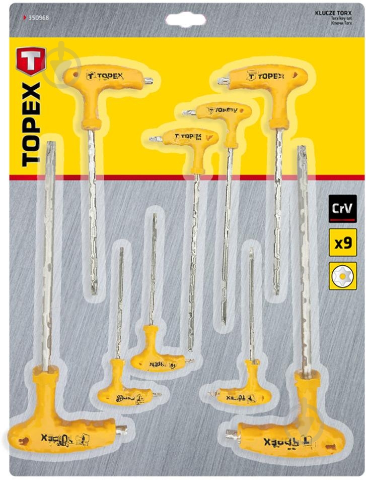 Набір ключів шестигранних Topex 35D968 - фото 2