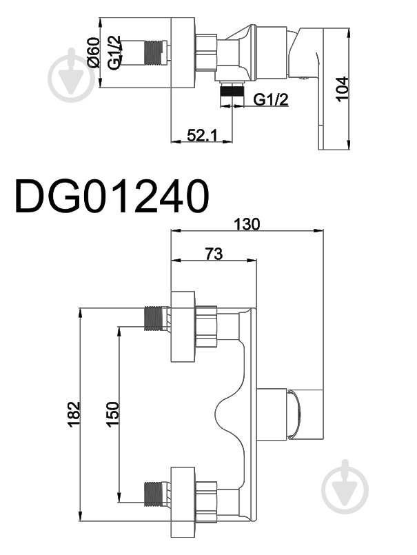 Смеситель для душа AiM черный матовый DG01240 matte black - фото 2 Смеситель для душа AiM черный матовый DG01240 matte black - фото 2