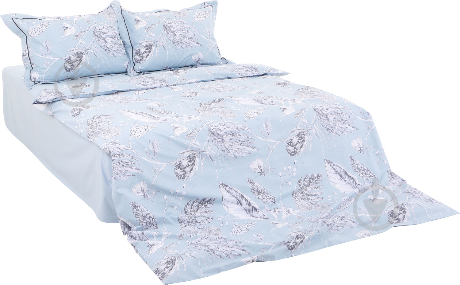 Комплект постельного белья Feather 1,5 голубой La Nuit - фото 1 Комплект постельного белья Feather 1,5 голубой La Nuit - фото 1