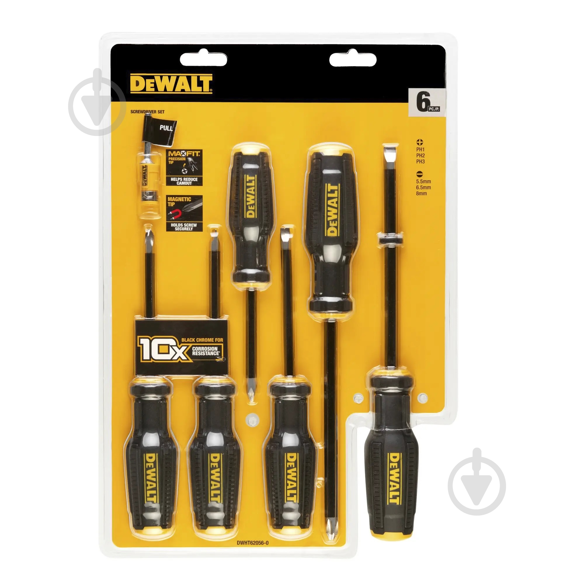 Набір викруток DeWalt TOUGHSERIES™ MAX FIT 6 штук DWHT62056-0 - фото 3 Набір викруток DeWalt TOUGHSERIES™ MAX FIT 6 штук DWHT62056-0 - фото 3