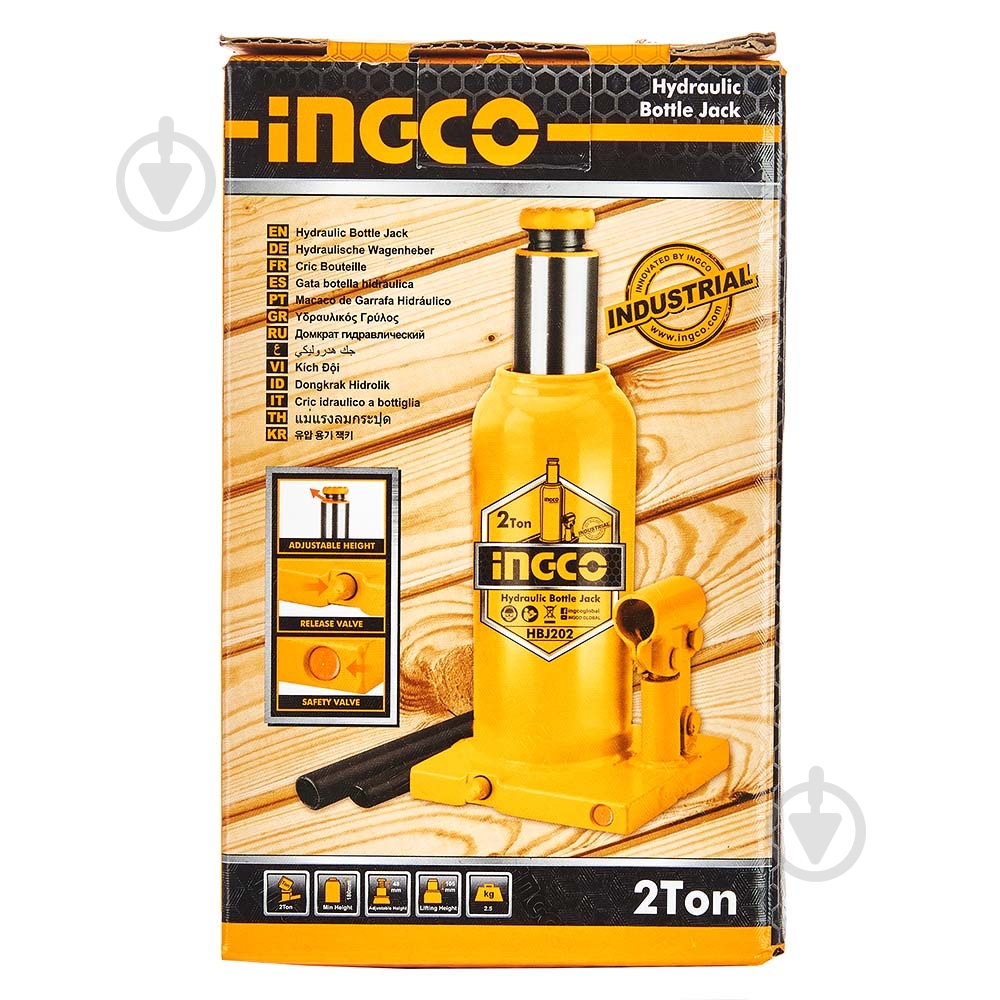 Домкрат гидравлический INGCO 2 т. высота 180-333 мм 2 т - фото 9