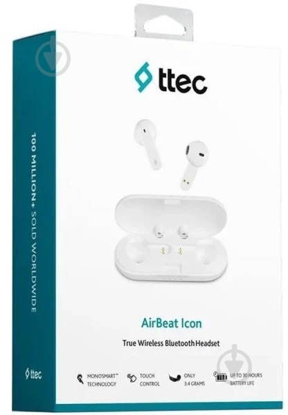 Наушники Ttec AirBeat Icon white (2KM143IB) - фото 7