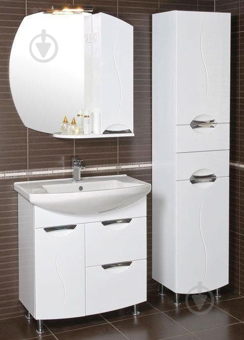 Зеркало со шкафчиком Aqua Rodos Глория 75 R - фото 5