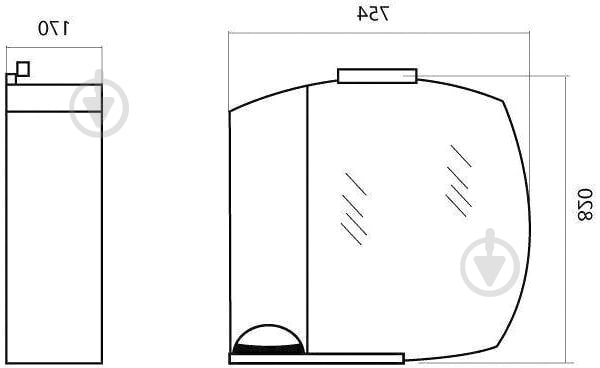 Зеркало со шкафчиком Aqua Rodos Глория 75 L - фото 5 Зеркало со шкафчиком Aqua Rodos Глория 75 L - фото 5