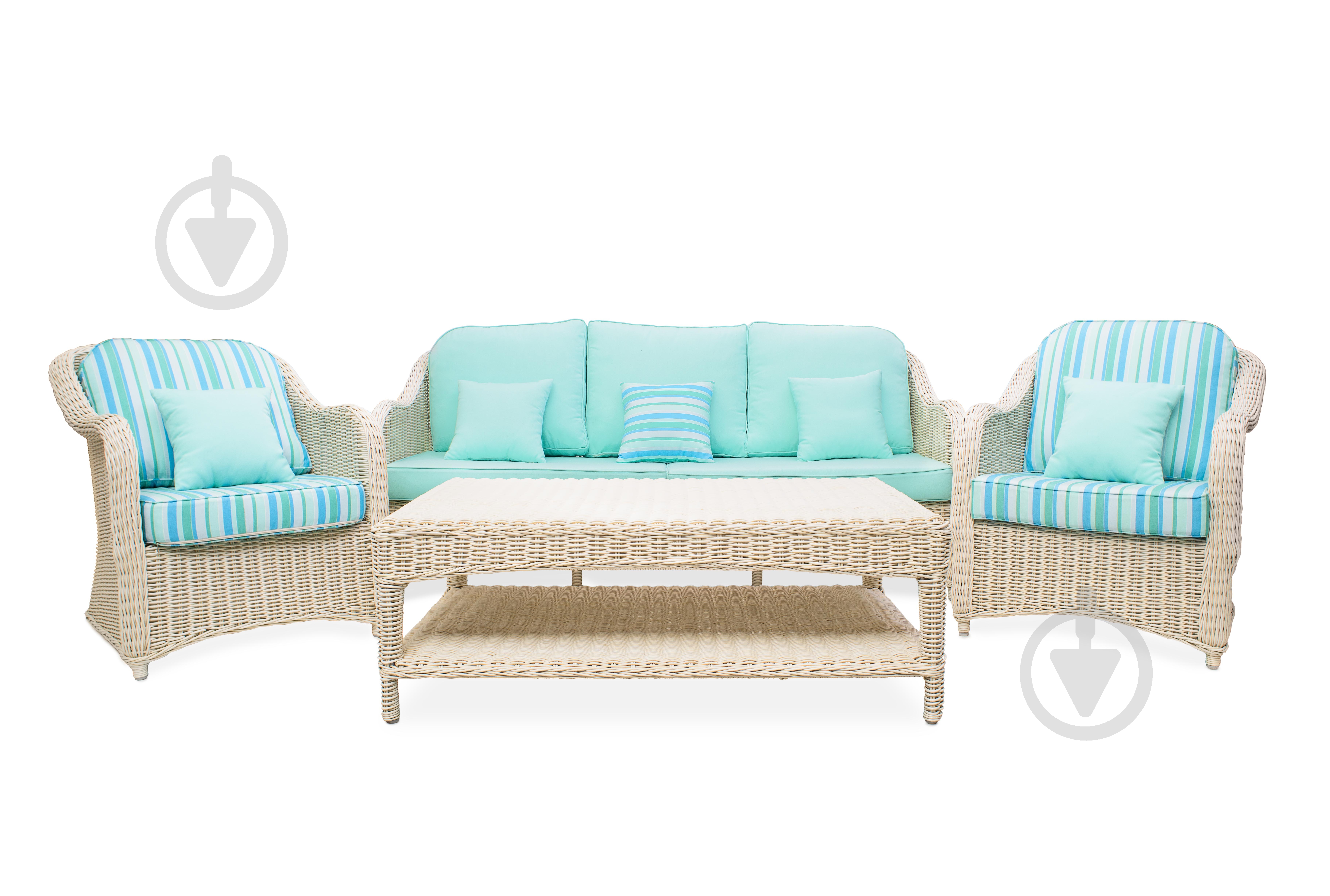 Комплект мебели Cruzo Java Kubu из искусственного ротанга белый - фото 1 Комплект мебели Cruzo Java Kubu из искусственного ротанга белый - фото 1