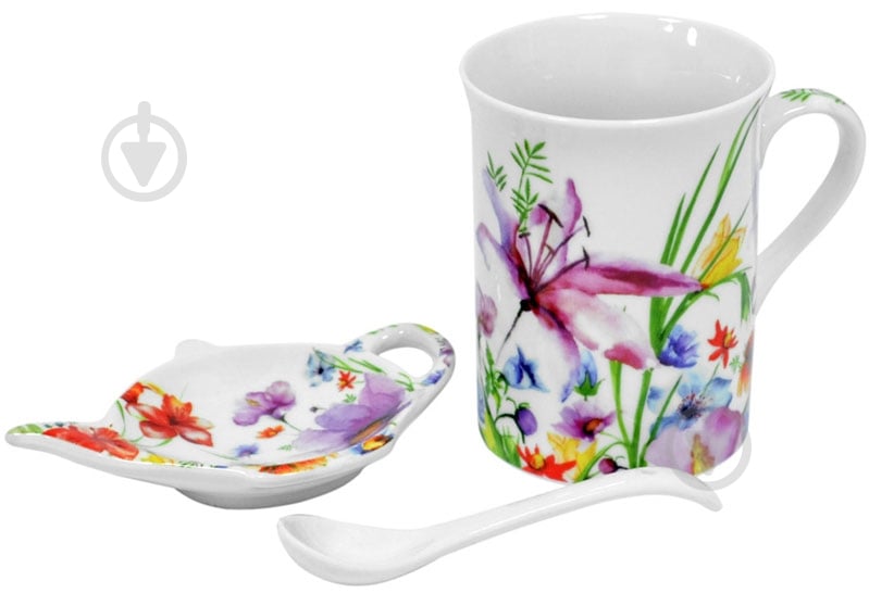Набор для чая Keramia Полевые цветы 3 предмета - фото 1