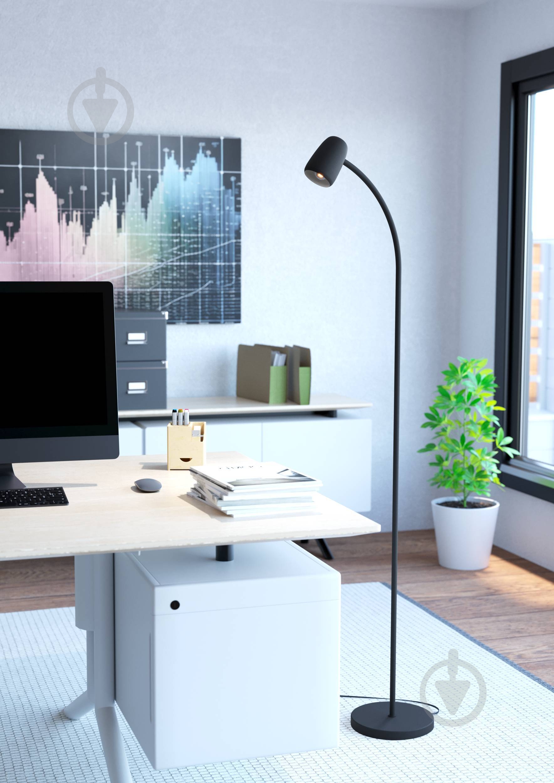 Торшер Eglo Карло 18 Вт E14 чорний 902172 - фото 2 Торшер Eglo Карло 18 Вт E14 чорний 902172 - фото 2