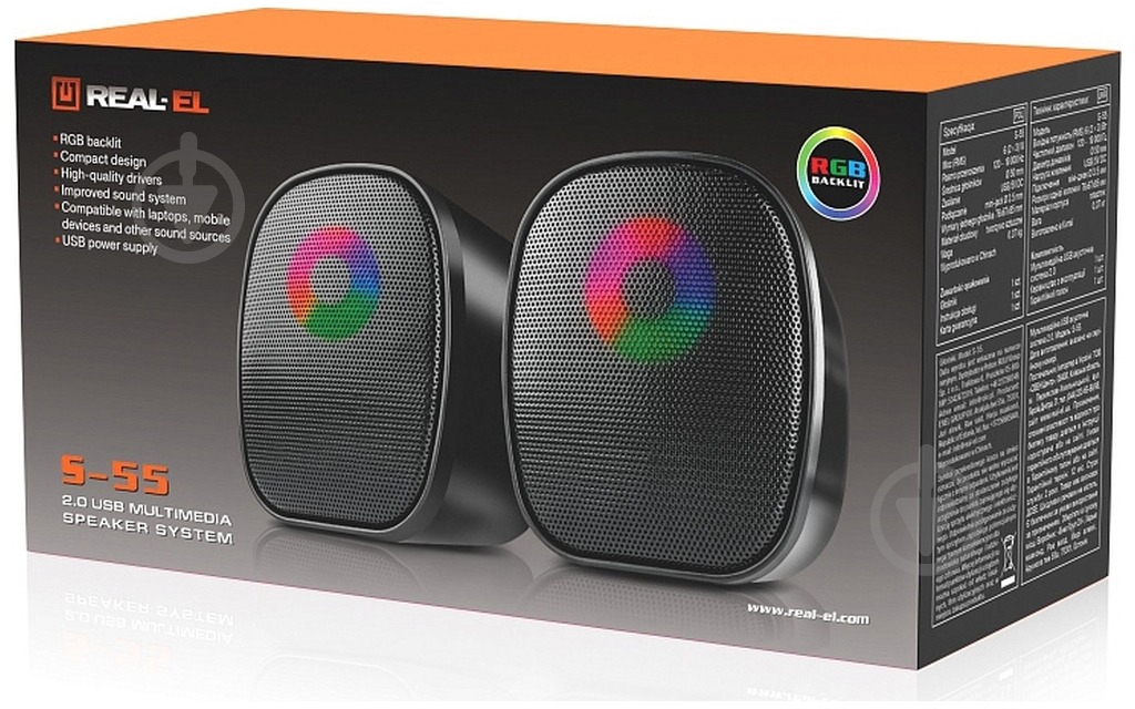 Акустическая система Real-el S-55 2.0 black - фото 6