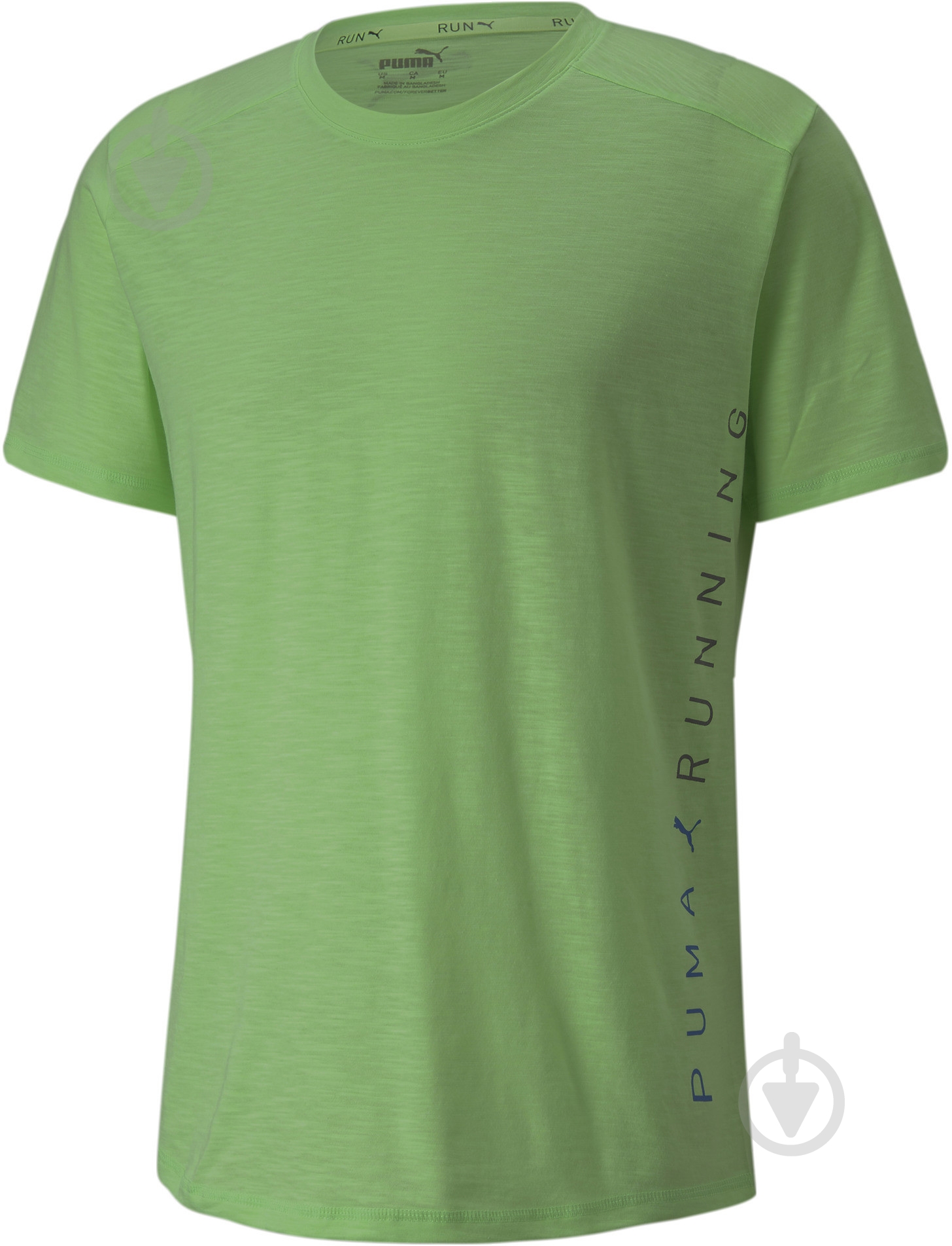 Футболка Puma RUN LOGO SS TEE M FIZZY LIME 52140134 р.S салатовий - фото 1