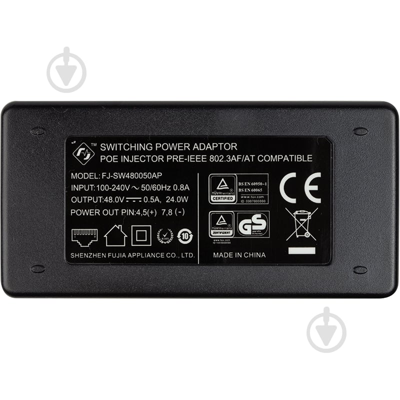 PoE-адаптер Planet инжектор 1ch POE-004, 48V, 0,4A - фото 2