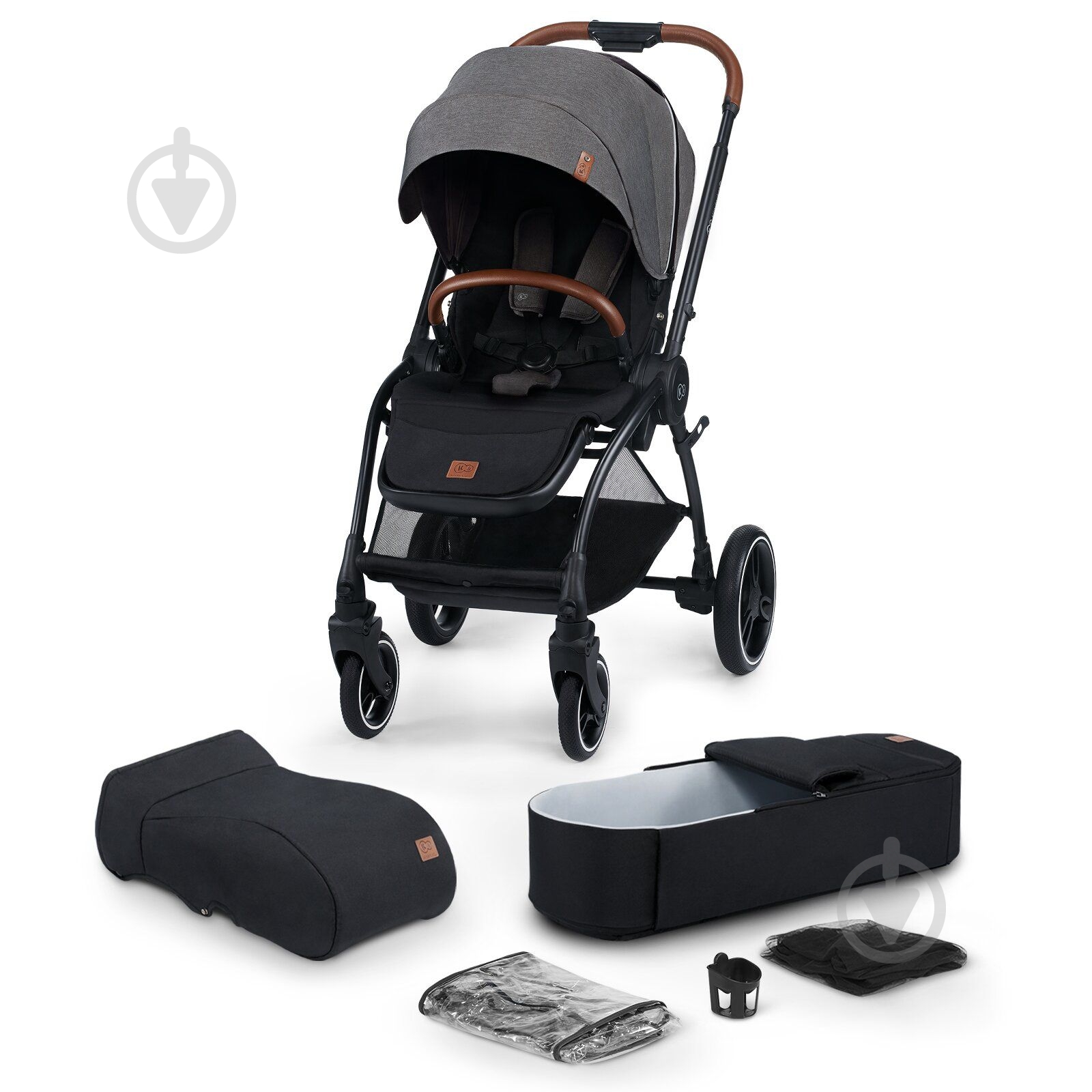 Коляска універсальна 2 в 1 Kinderkraft Evolution Cocoon сіра KKWEVCOGRY2000 - фото 1 Коляска універсальна 2 в 1 Kinderkraft Evolution Cocoon сіра KKWEVCOGRY2000 - фото 1