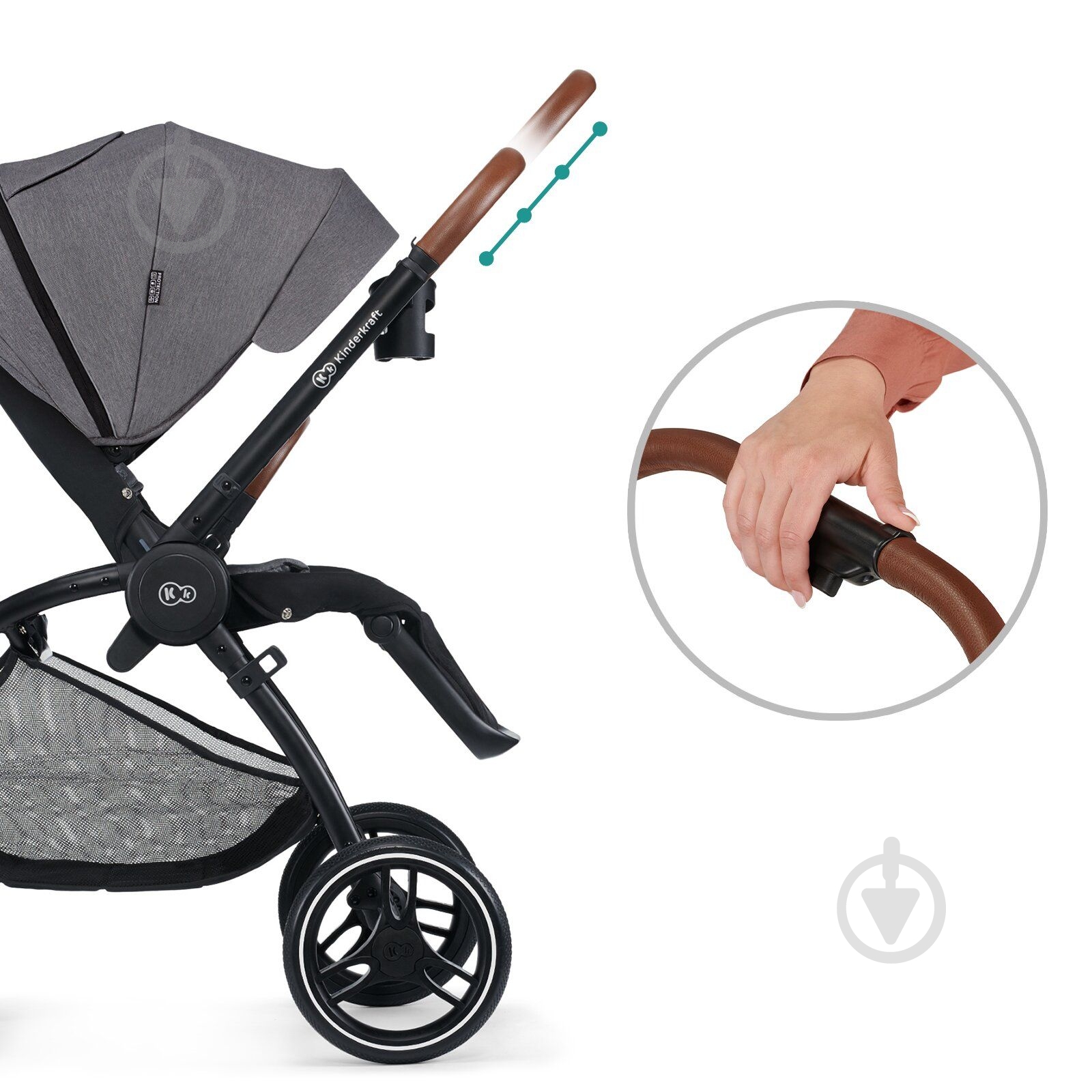 Коляска універсальна 2 в 1 Kinderkraft Evolution Cocoon сіра KKWEVCOGRY2000 - фото 16 Коляска універсальна 2 в 1 Kinderkraft Evolution Cocoon сіра KKWEVCOGRY2000 - фото 16