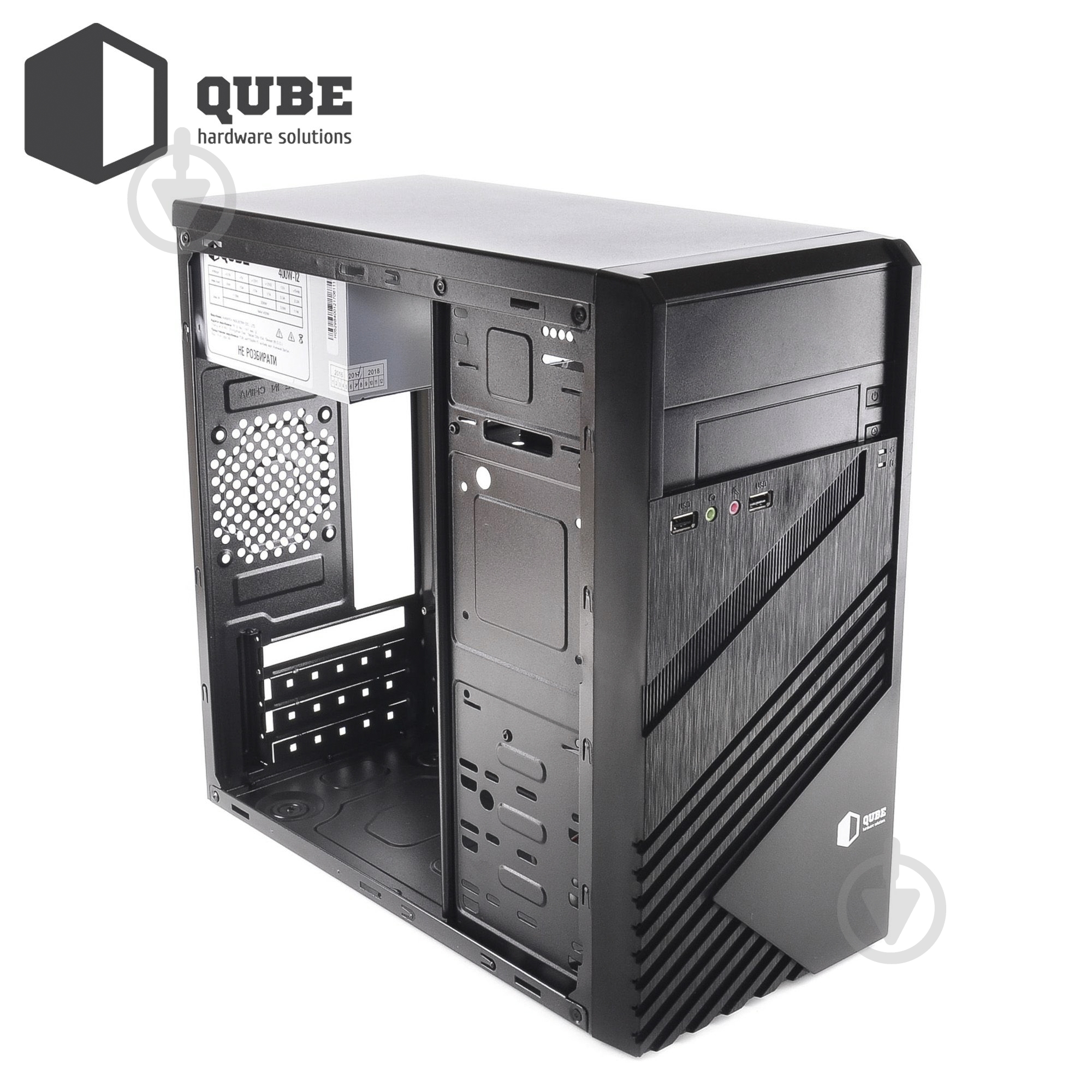 Корпус QUBE 400W Black (QB05M_MN4U3) - фото 8