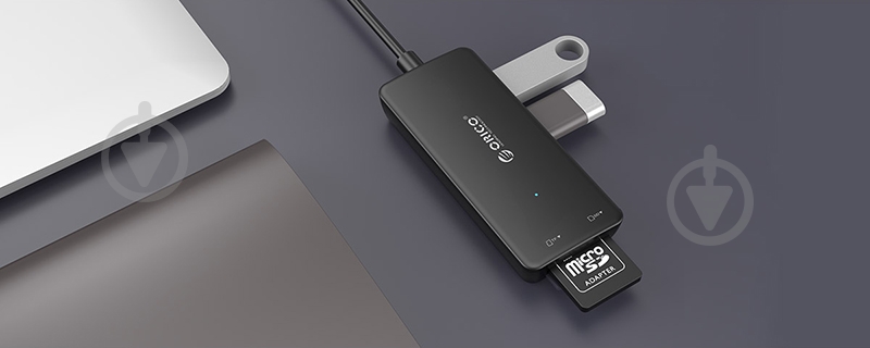 USB-хаб Orico H3TS-U3-V1-BK-BP - фото 2
