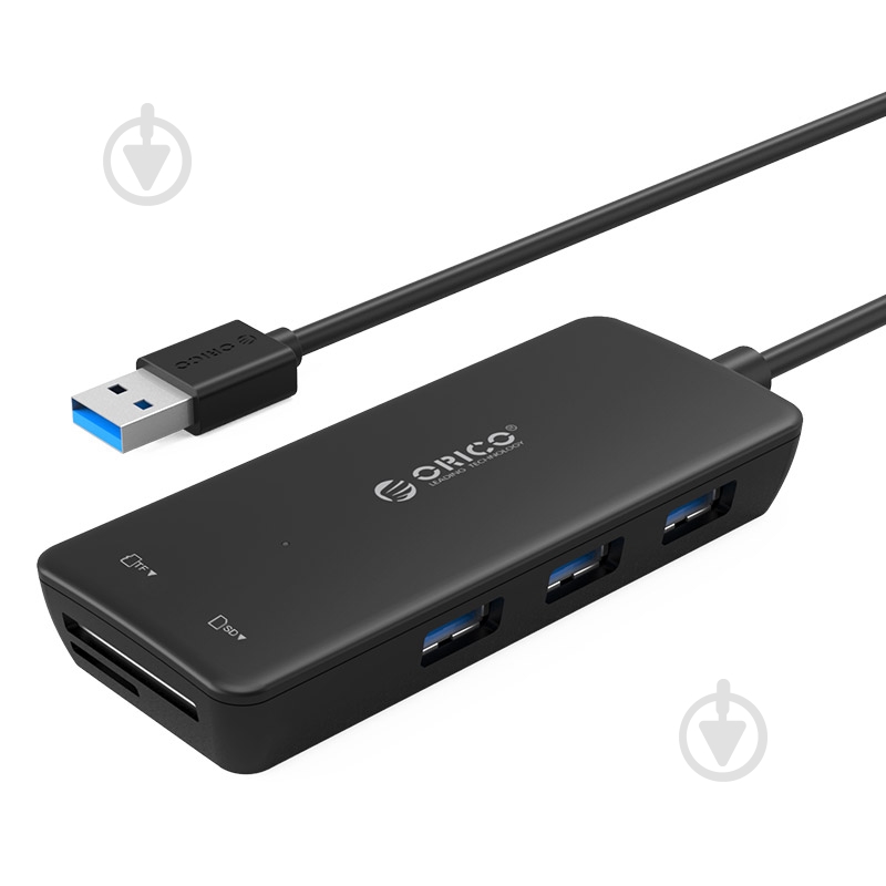 USB-хаб Orico H3TS-U3-V1-BK-BP - фото 1