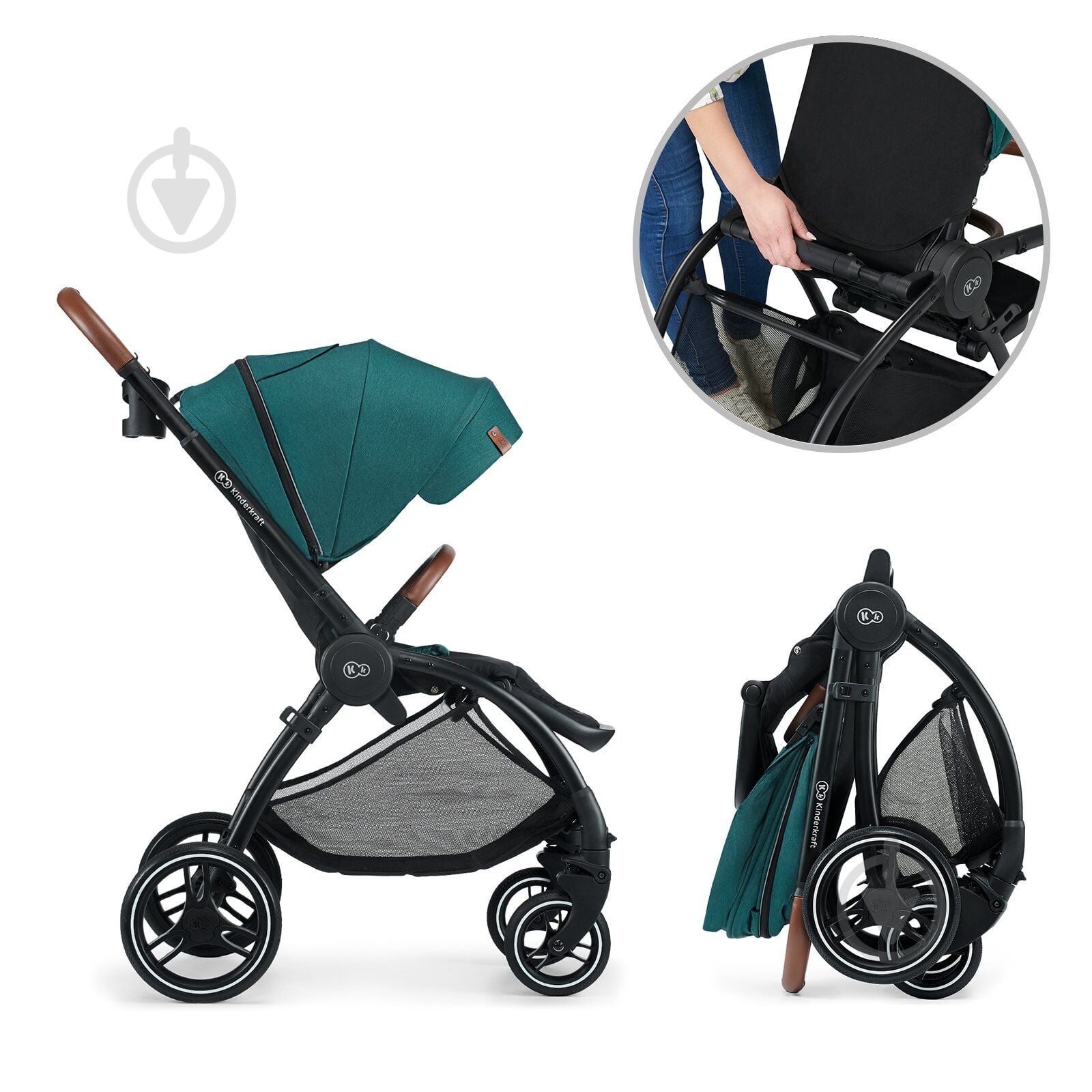 Коляска универсальная 2 в 1 Kinderkraft Evolution Cocoon зеленая KKWEVCOGBL2000 - фото 12 Коляска универсальная 2 в 1 Kinderkraft Evolution Cocoon зеленая KKWEVCOGBL2000 - фото 12