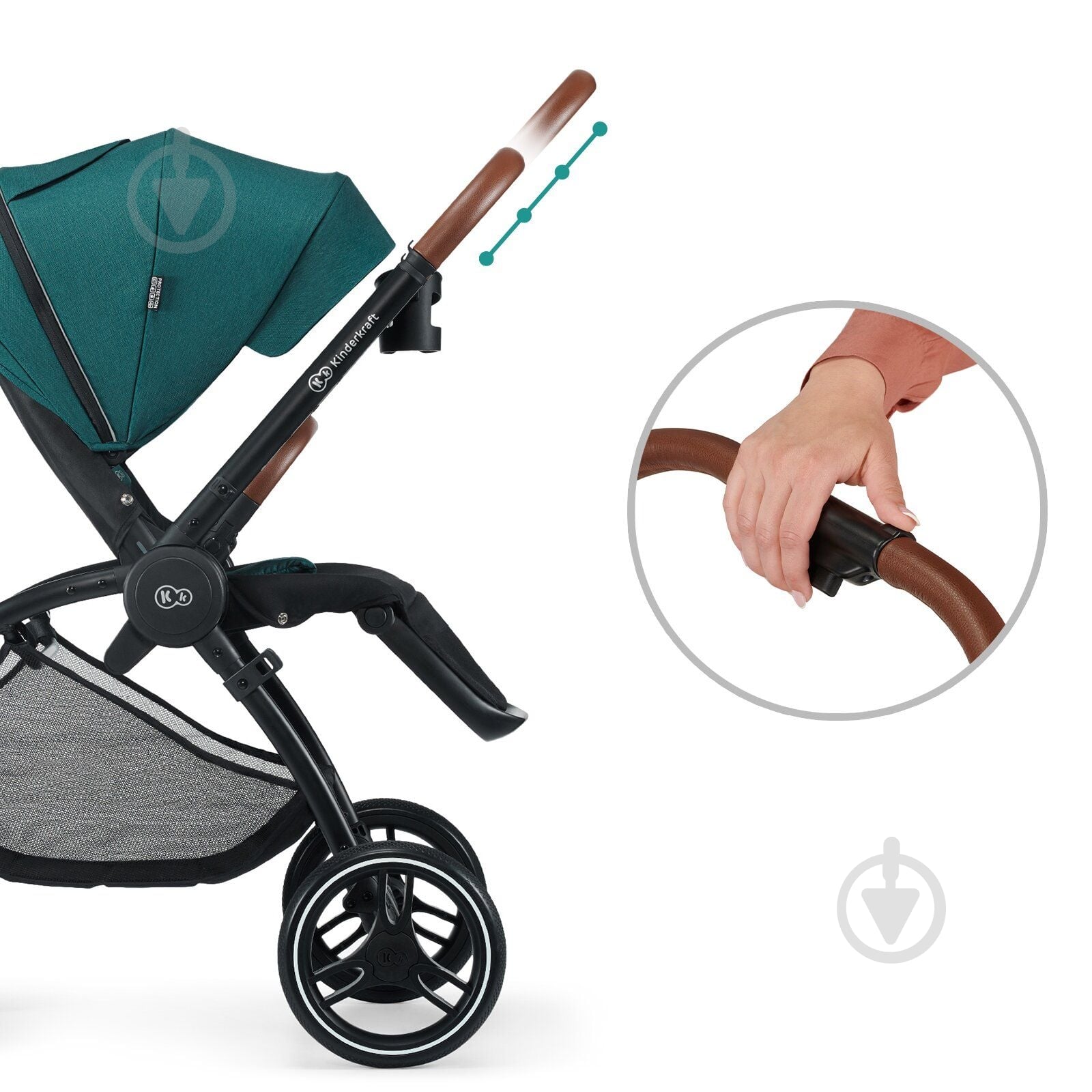 Коляска универсальная 2 в 1 Kinderkraft Evolution Cocoon зеленая KKWEVCOGBL2000 - фото 17 Коляска универсальная 2 в 1 Kinderkraft Evolution Cocoon зеленая KKWEVCOGBL2000 - фото 17