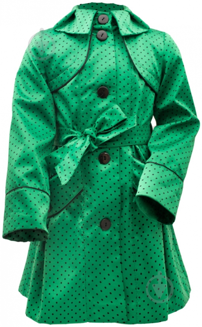 Плащ для девочки Alisa Line Хризантема Горох р.134 зеленый 1,30002500000005E+15 - фото 1