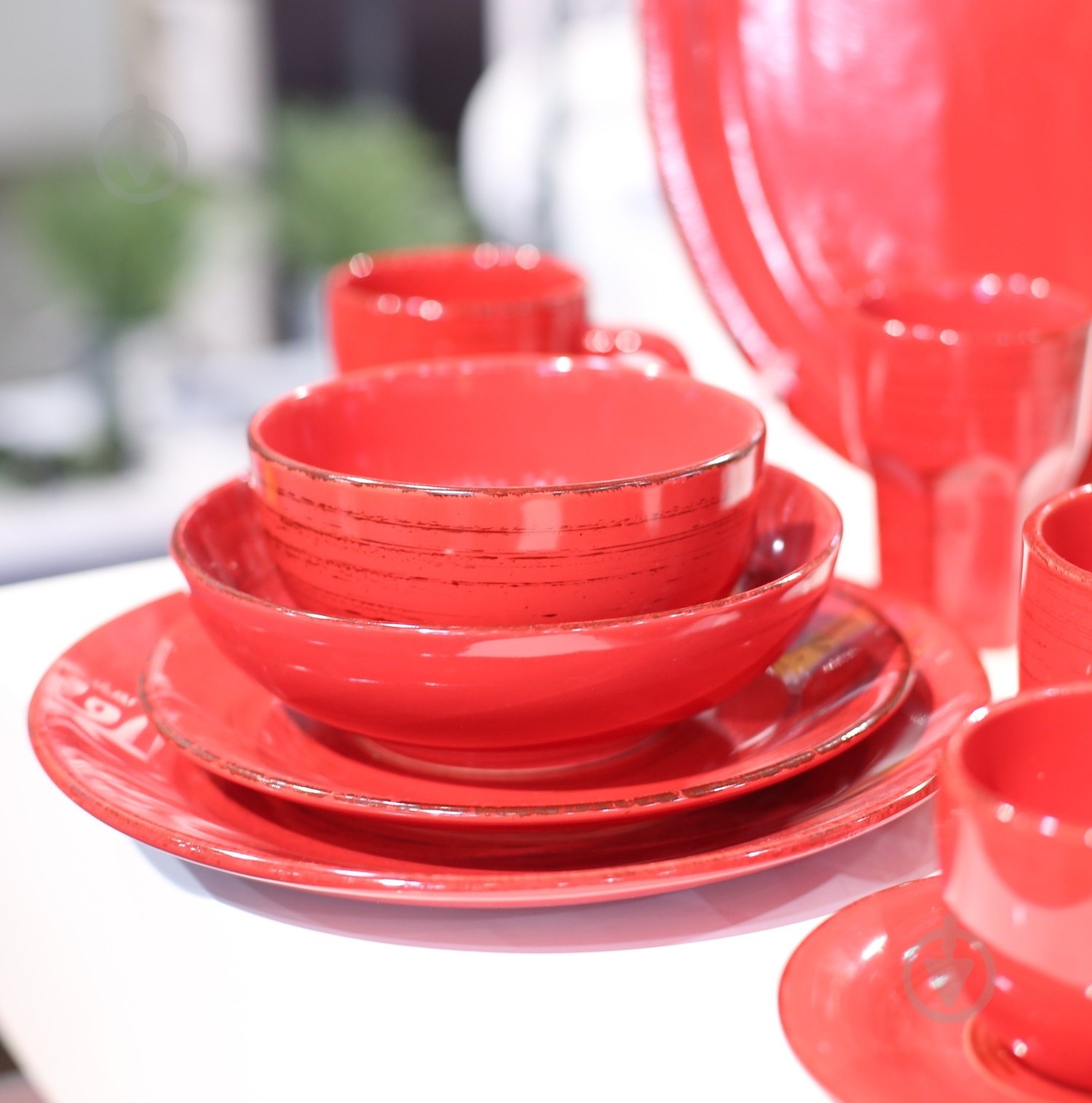 Сервіз столово-чайний Bella Vita Antique red 18 предметів на 6 перcон - фото 2