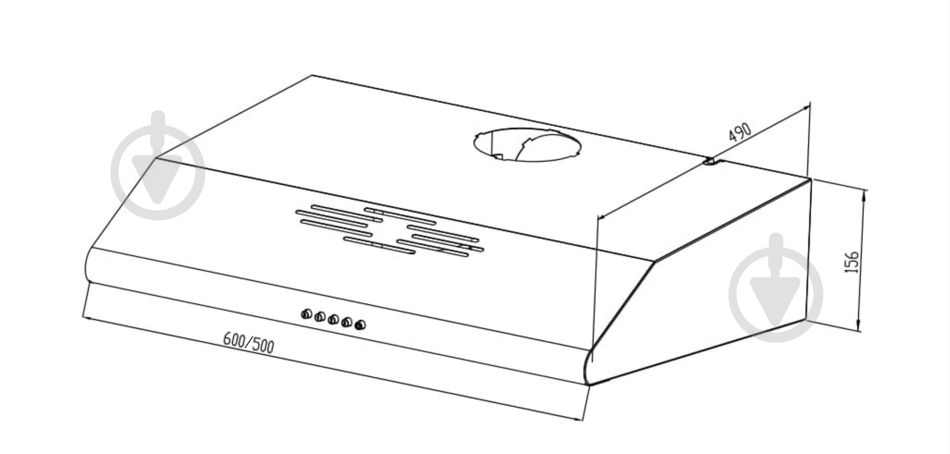 Вытяжка Jantar PH II LED 60 BG - фото 7