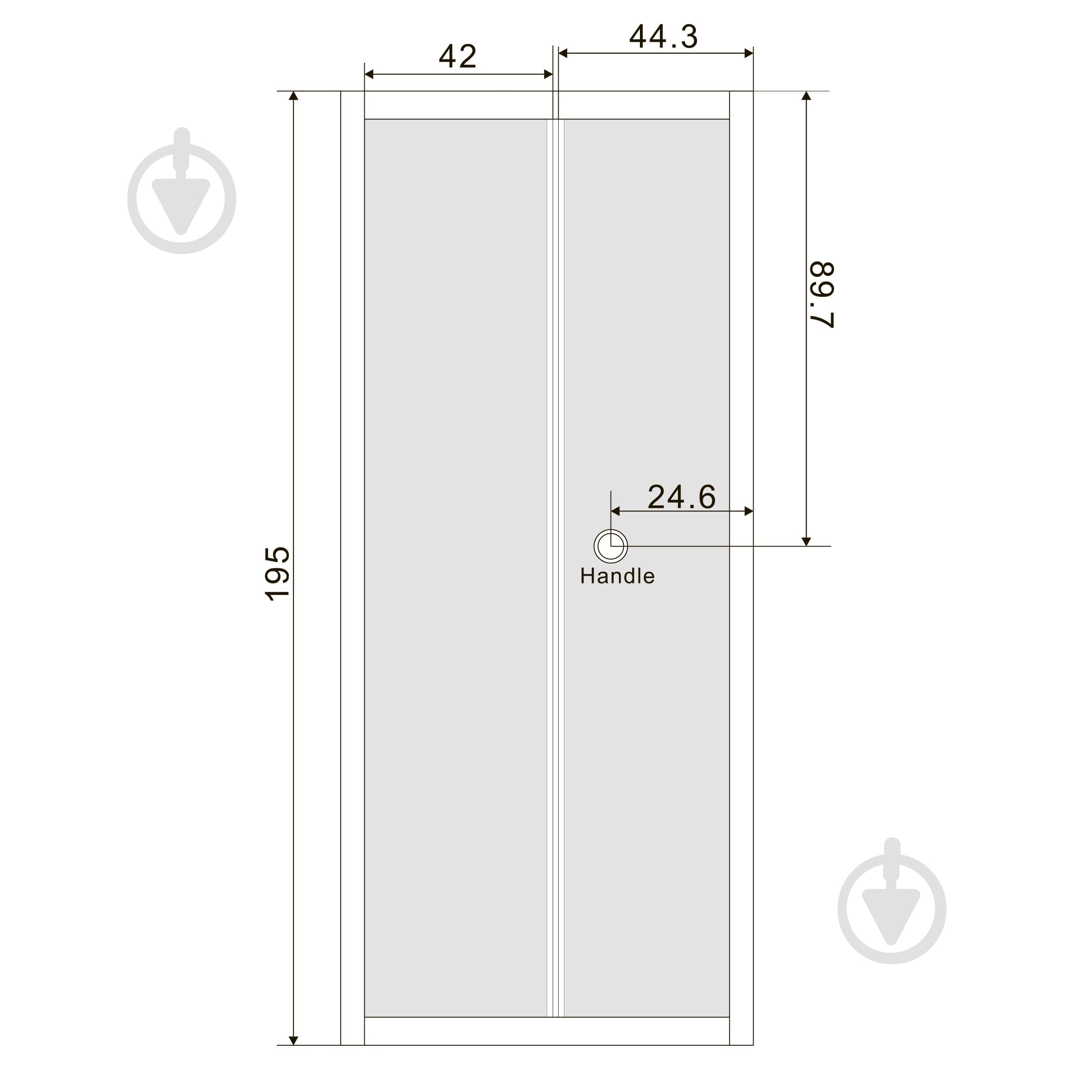 Душевые двери Imprese Bifold 90х195 cм (9019590) - фото 2