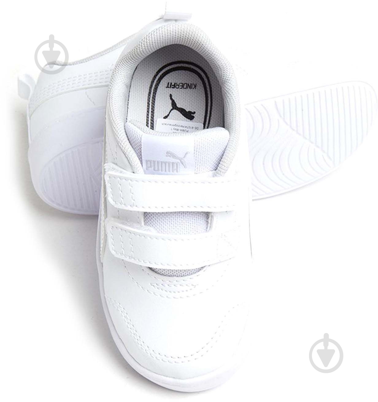 Кроссовки демисезонные Puma COURTFLEX V2 V INF PEACOAT-HIGH RISK 37154404 р.27 белые - фото 4 Кроссовки демисезонные Puma COURTFLEX V2 V INF PEACOAT-HIGH RISK 37154404 р.27 белые - фото 4