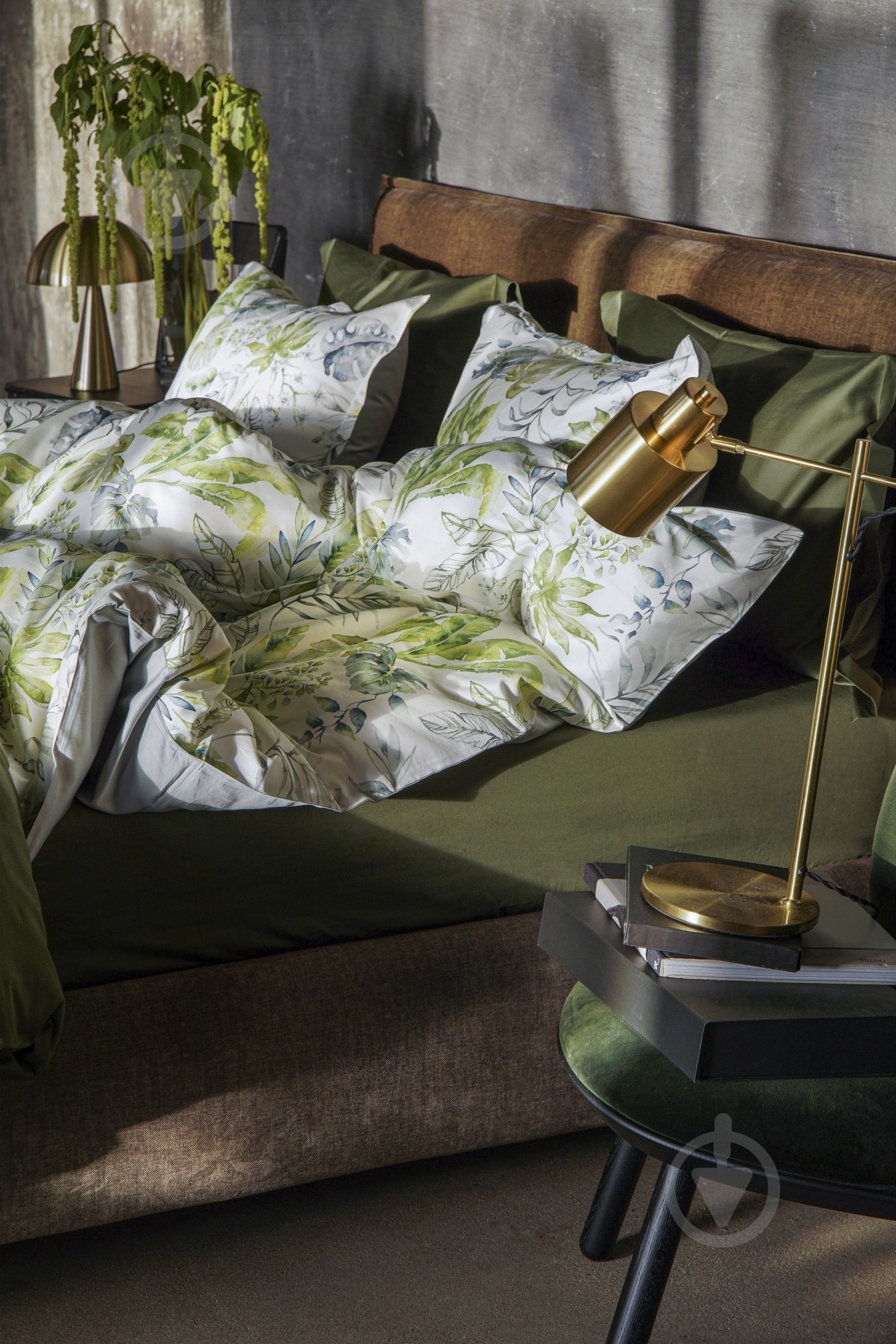 Комплект постельного белья Flora 2.0 белый с рисунком Decoflux - фото 1 Комплект постельного белья Flora 2.0 белый с рисунком Decoflux - фото 1