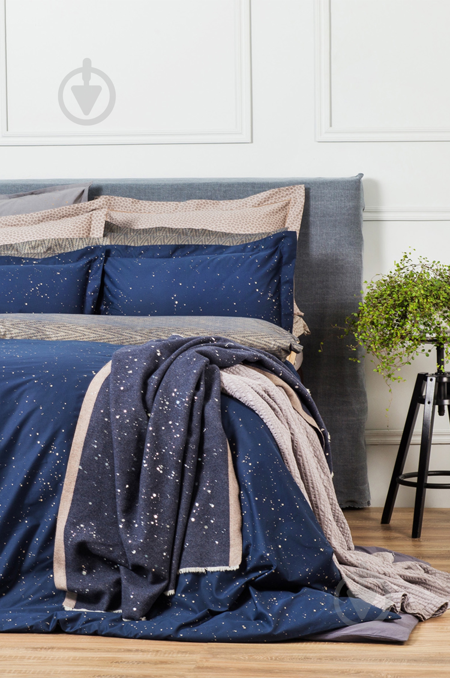 Комплект постельного белья Cosmos Dark 2.0 синий Decoflux - фото 3