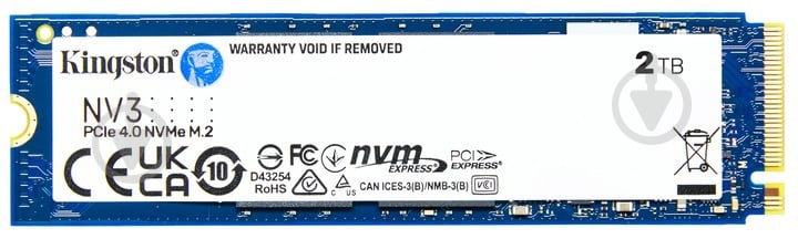 SSD-накопичувач Kingston 2000GB M.2 PCI Express 4.0 x4 (SNV3S/2000G) - фото 1